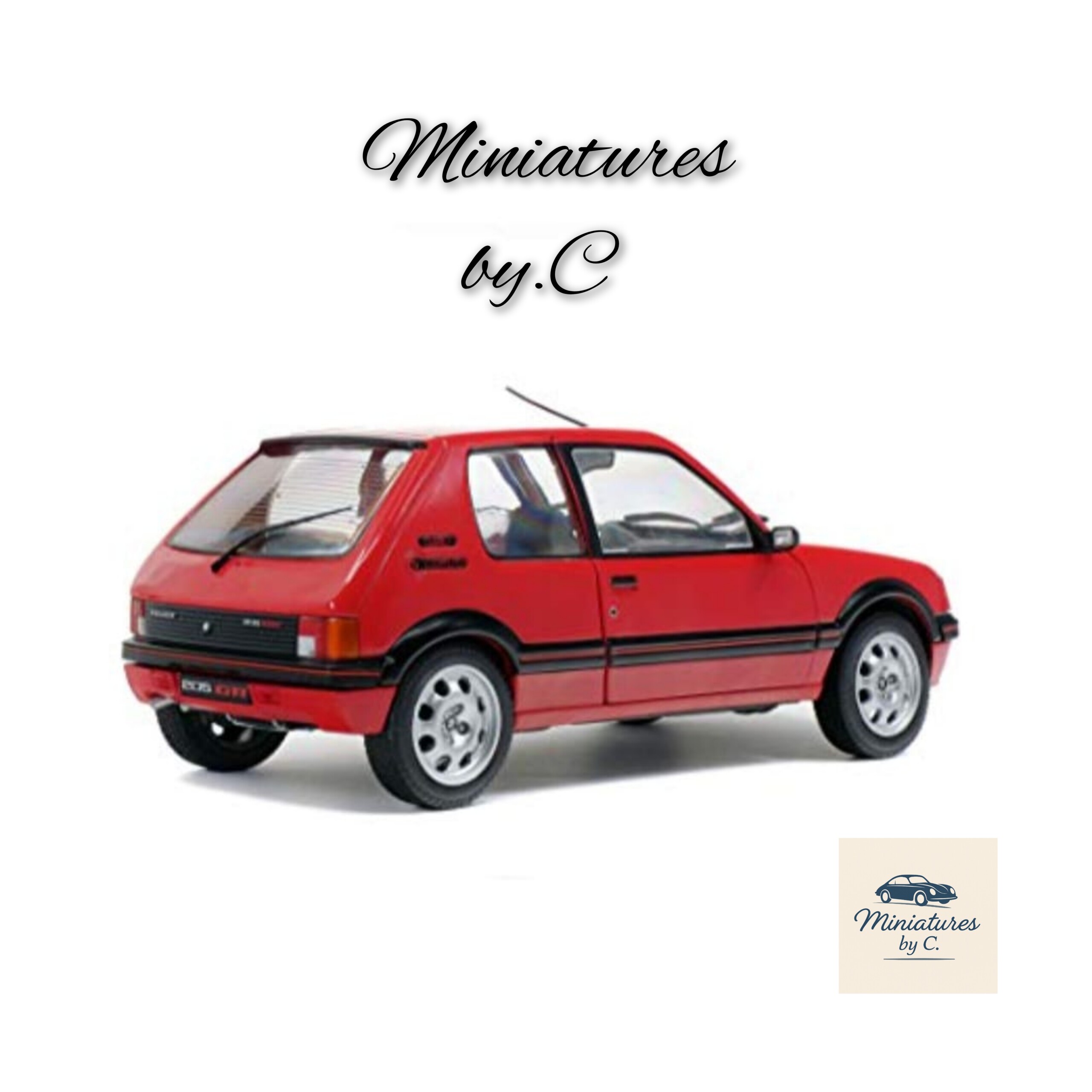 Peugeot 205 1.9 GTI – Rouge – Solido 1:18 – Image 3