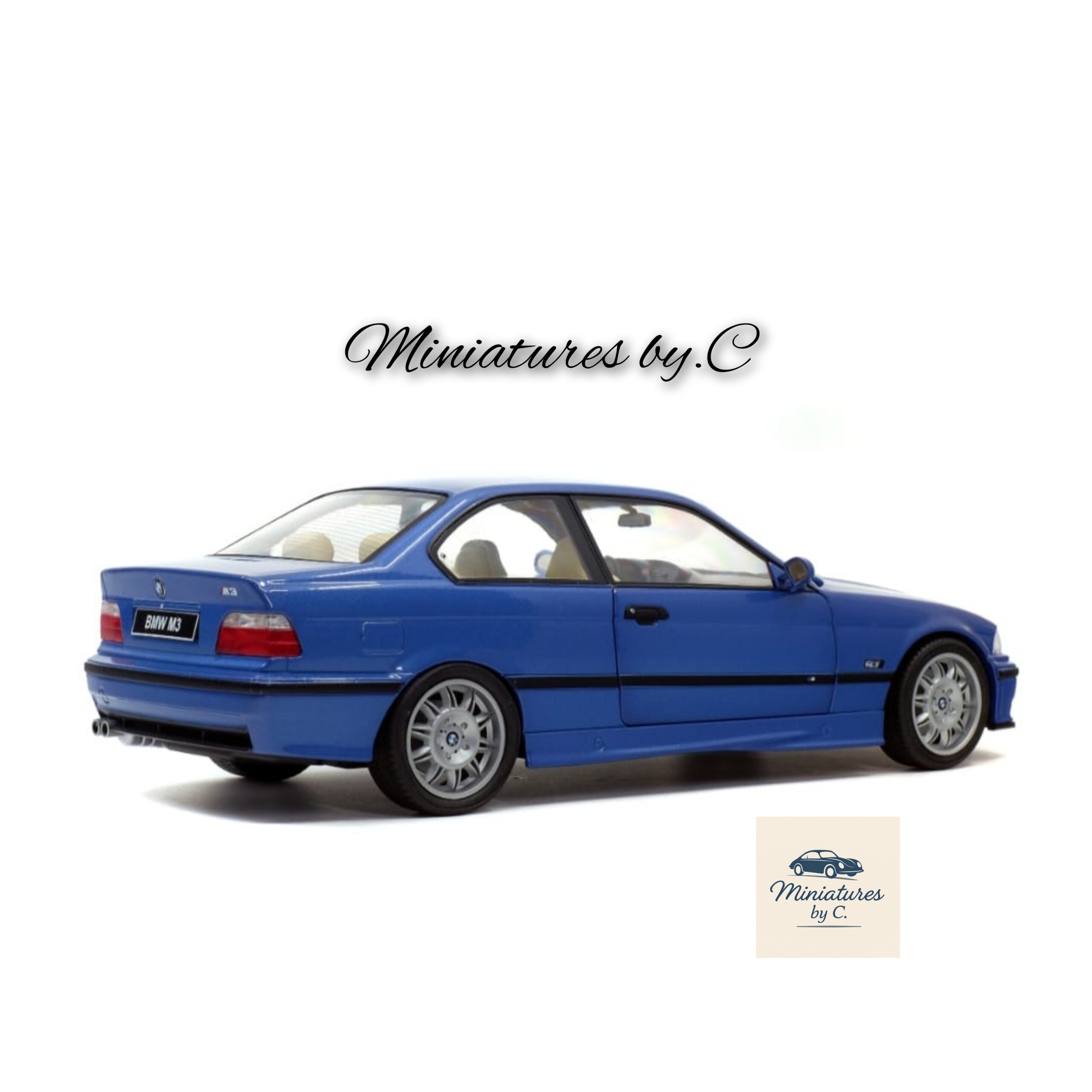BMW M3 E36 Coupé Estoril Blue – Solido 1:18 – Image 3