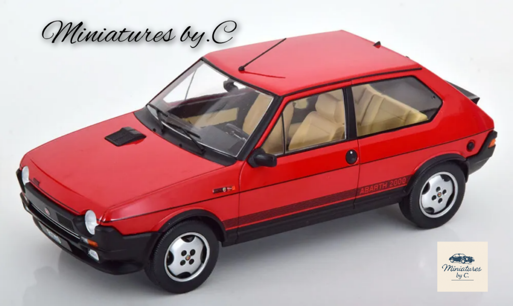 Fiat Ritmo TC 125 Abarth 1980 – Rouge-1:18éme. Modelcar