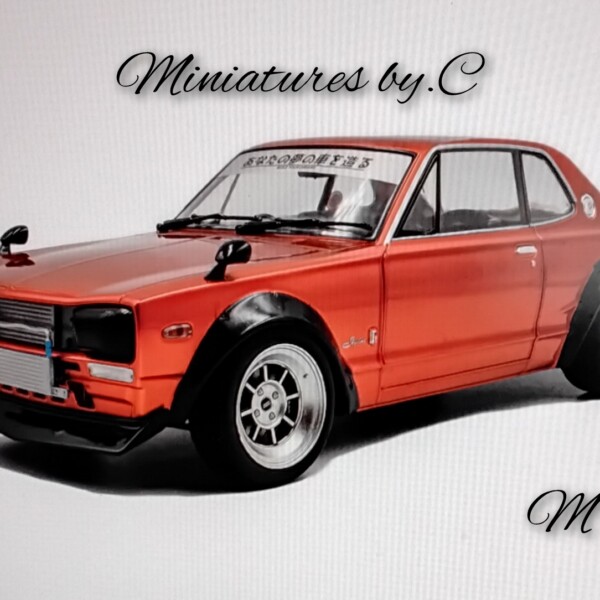 Nissan Skyline (C10) Hakosuka SOLIDO WORKS – orange metallic – 1970 - 1:18éme