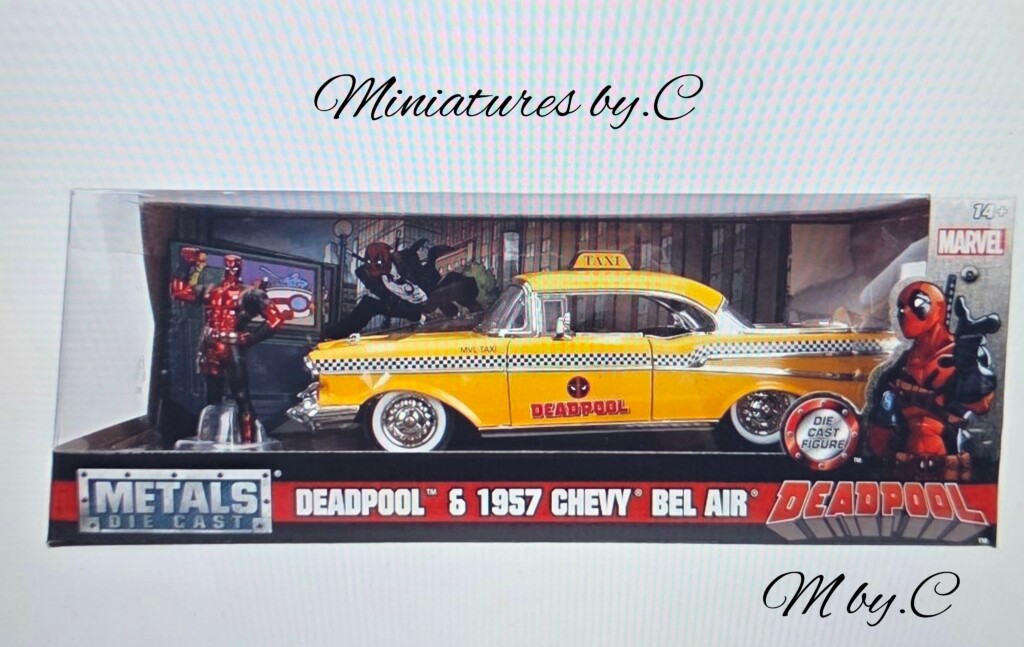 JADA TOYS - Chevrolet Bel Air Taxi 1957 - Deadpool - 1:24éme