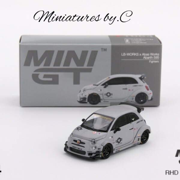 Mini GT- Abarth 595 LB-WORKS x Abas Works Fighters- 1:64éme