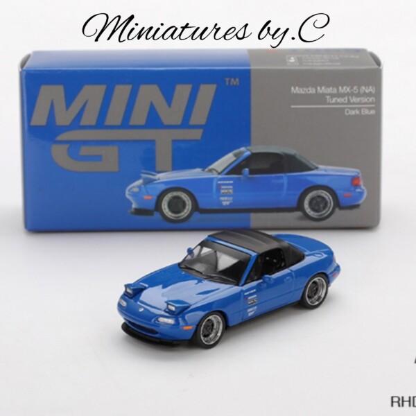 Mini GT/ Mazda Miata MX-5 (NA) Tuned Version Dark Blue. 1:64éme