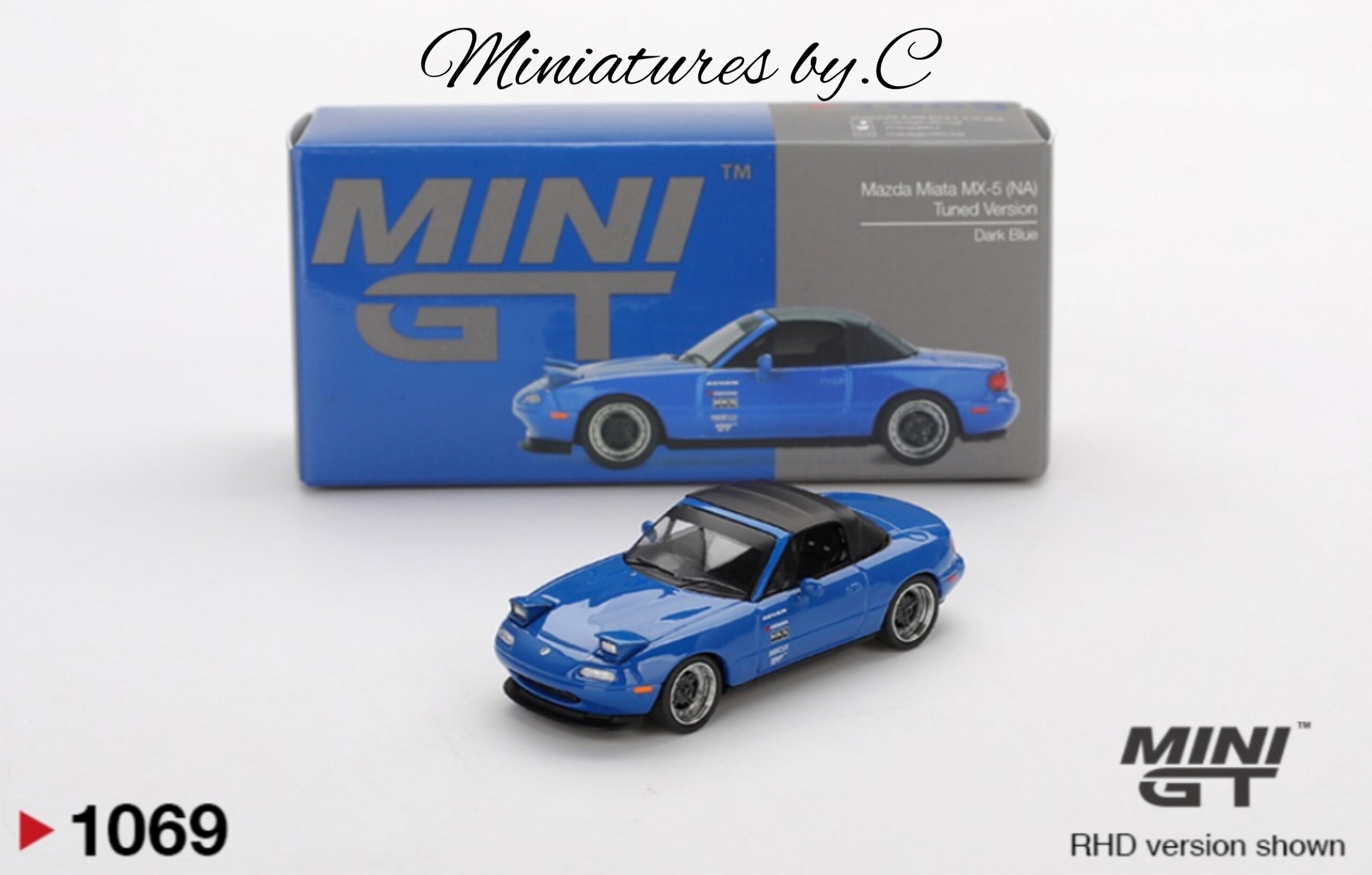 Mini GT/ Mazda Miata MX-5 (NA) Tuned Version Dark Blue. 1:64éme