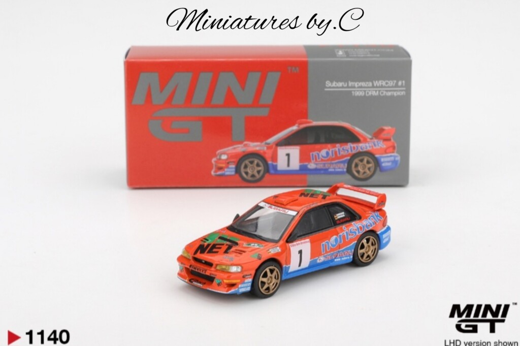 Mini GT Subaru Impreza WRC97 #1 1999 DRM Champion. 1:64éme