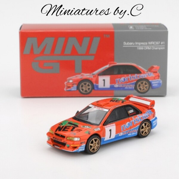 Mini GT Subaru Impreza WRC97 #1 1999 DRM Champion. 1:64éme