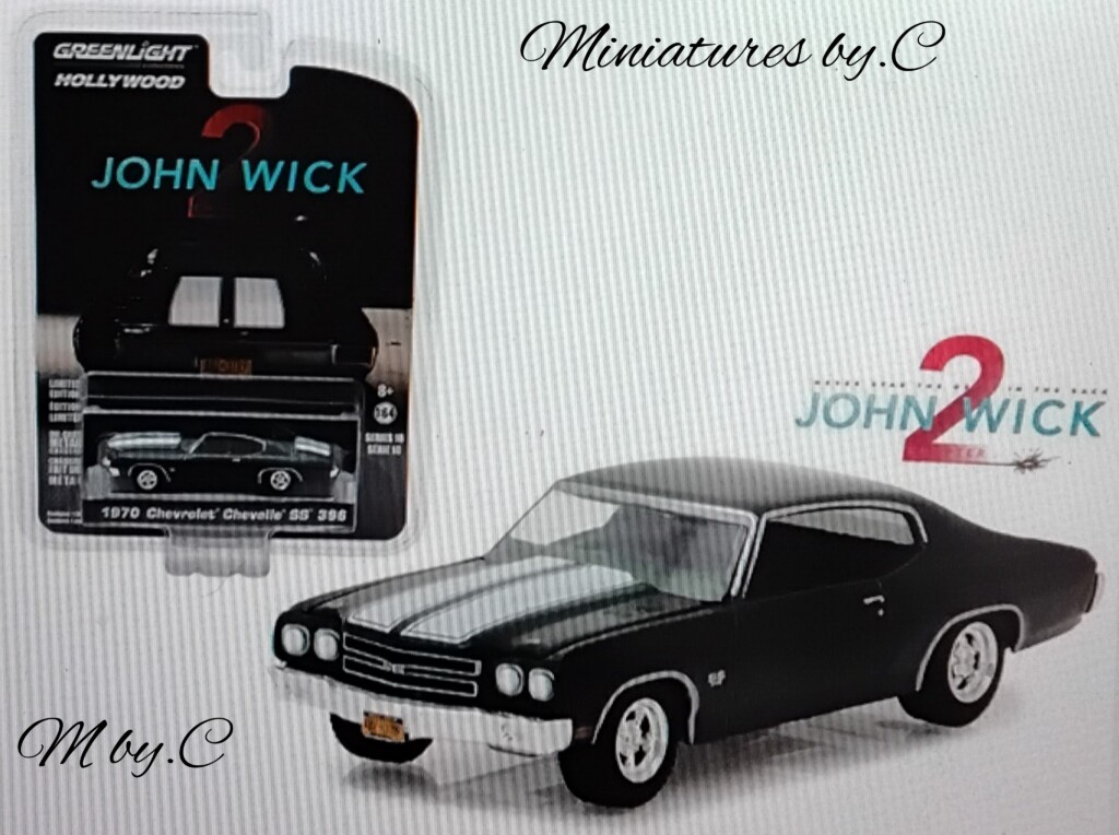 Greenlight-  John Wick 2 -- 1970 Chevrolet Chevelle SS 396 - Green- 1:64éme