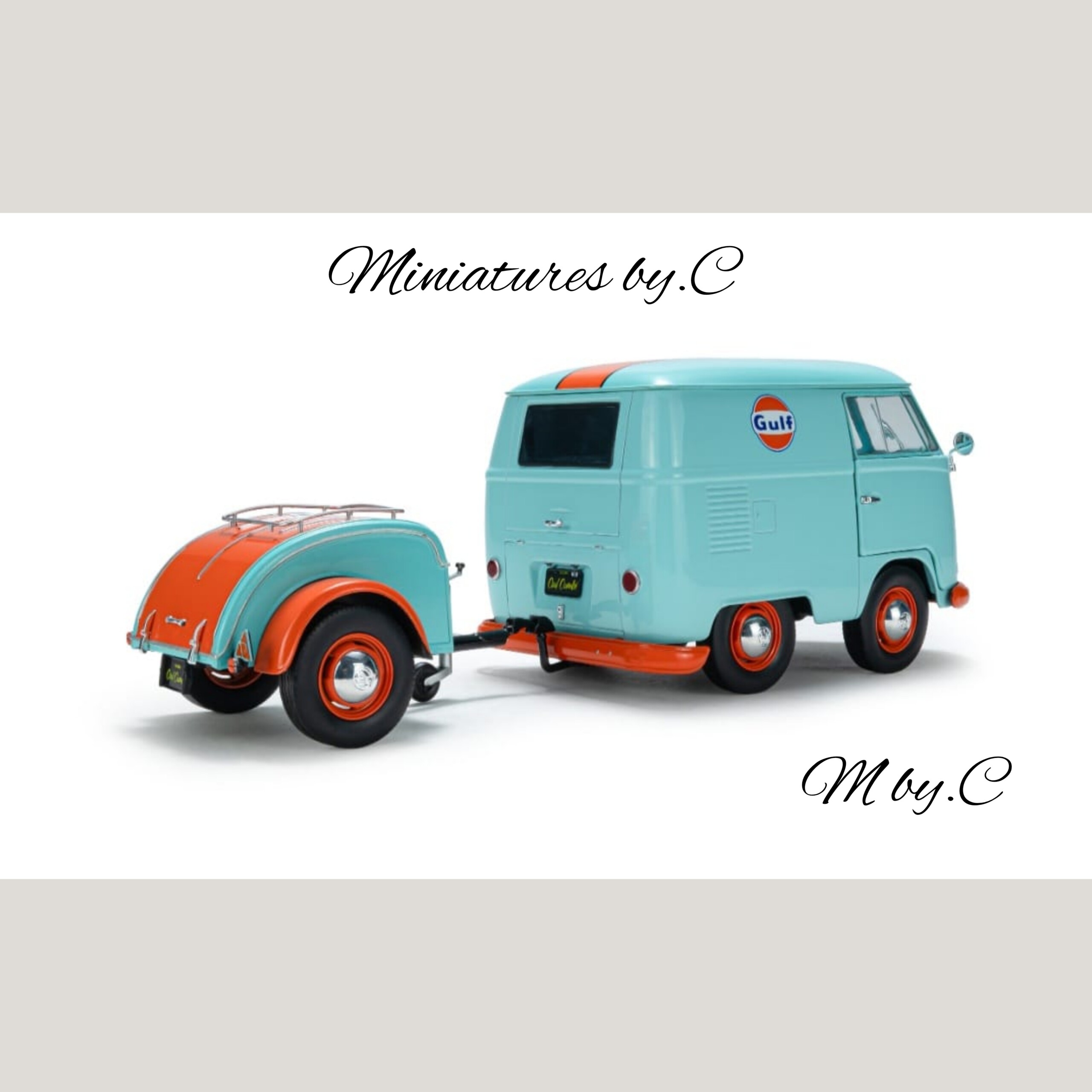 Volkswagen Type 2 « Cool Combi » Oil Tribute 2024 + Remorque – 1:18éme-Solido – Image 2