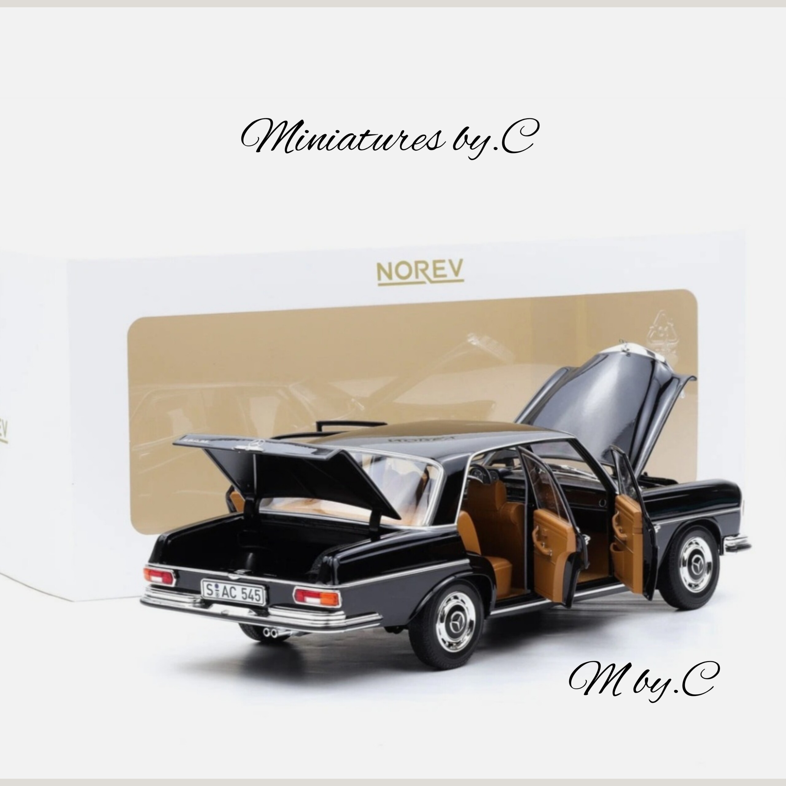 Mercedes-Benz 280 SE (W108) Noire – 1:18éme- Norev – Image 2