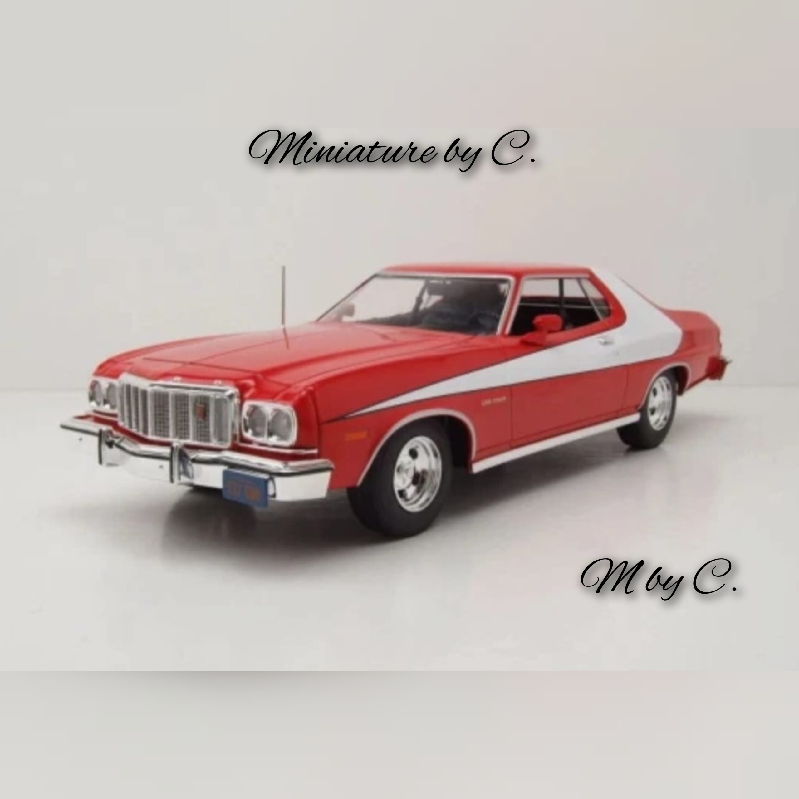 Ford Gran Torino Sport 1976 Rouge et Blanche -1:18ème – Modelcar – Image 2