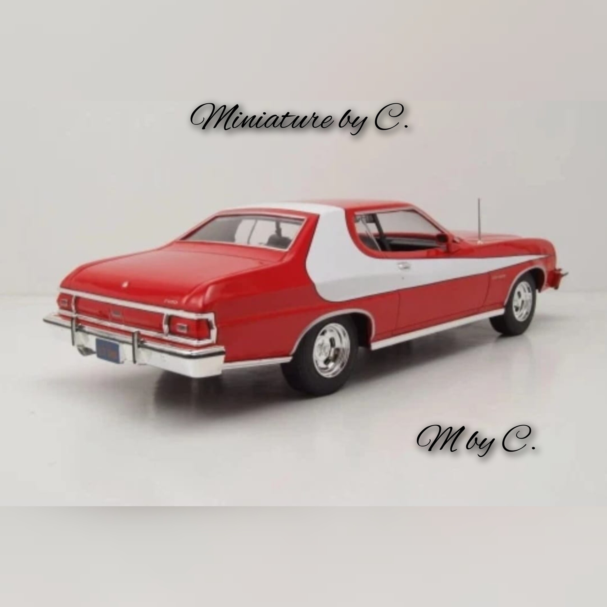 Ford Gran Torino Sport 1976 Rouge et Blanche -1:18ème – Modelcar – Image 3