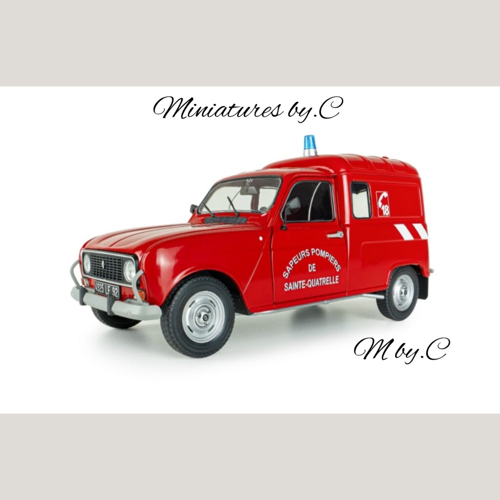 Renault 4L F4 Pompier 1976 – Solido – 1:18éme